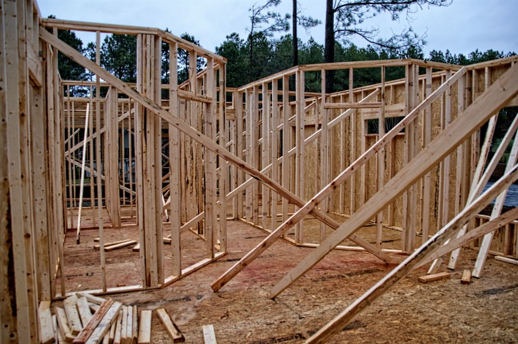 Framing of master room closets