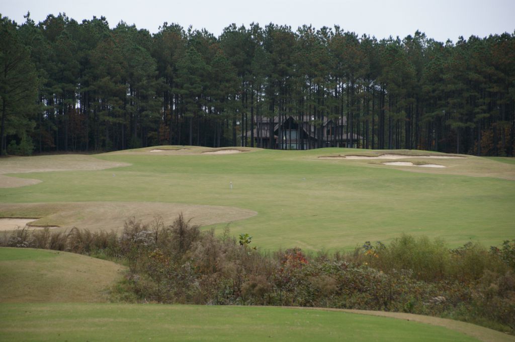 Looking down the fairway